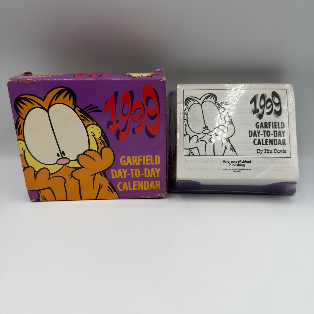Vintage 1999 Garfield Day-to-Day Desk Calendar Jim Davis Sealed New in Box